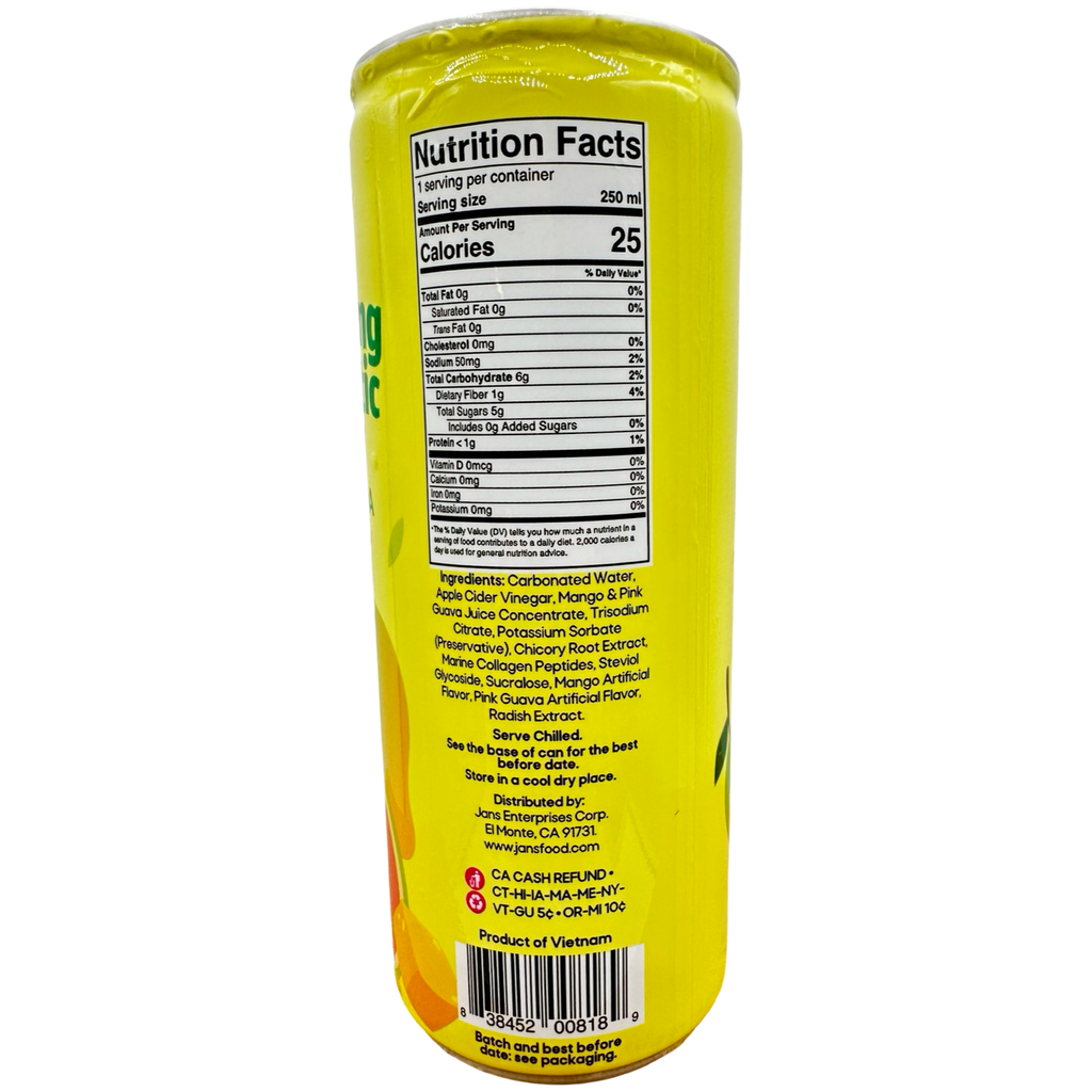 Jans - Sparkling Pink Guava & Mango Juice (Prebiotic & Collagen) - 250 ML