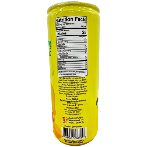 Jans - Sparkling Pink Guava & Mango Juice (Prebiotic & Collagen) - 250 ML