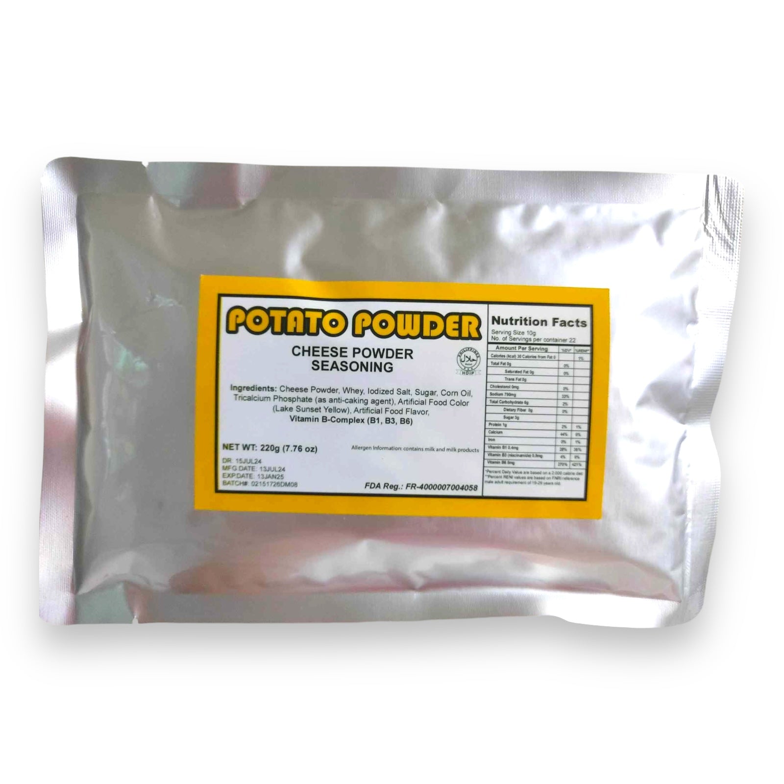 Potato Powder  - Cheese Powder Seasoning - 220 G