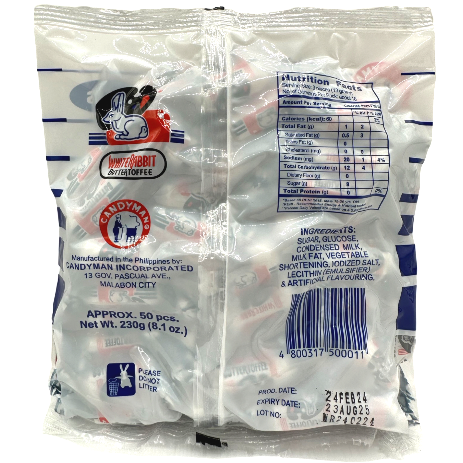 Candyman - White Rabbit Butter Toffee - 230 G – Sukli - Filipino ...