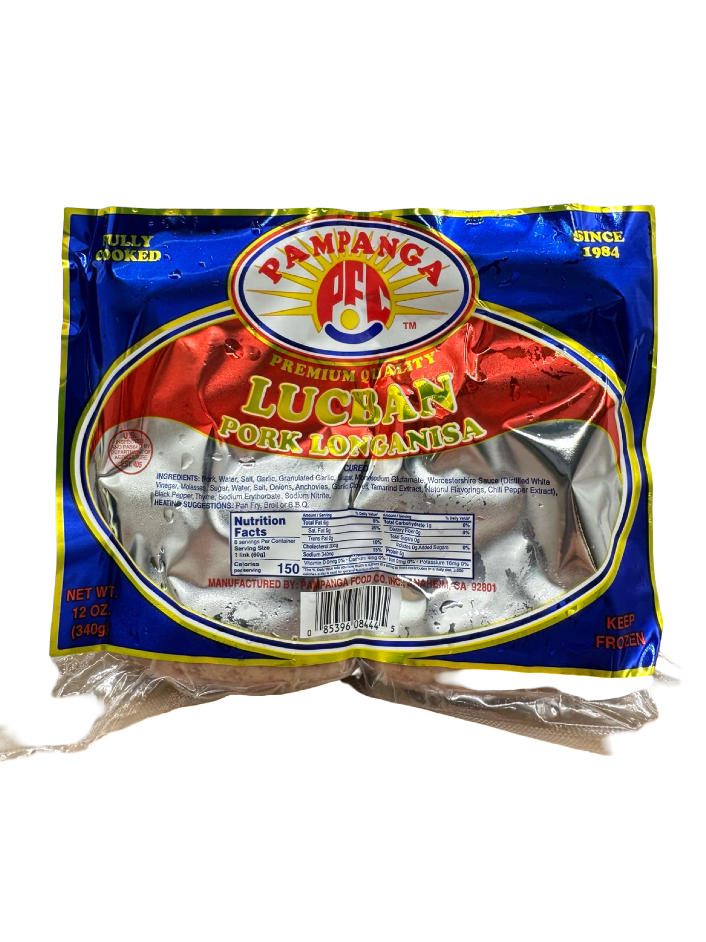 Pampanga - Lucban Longanisa - 12oz