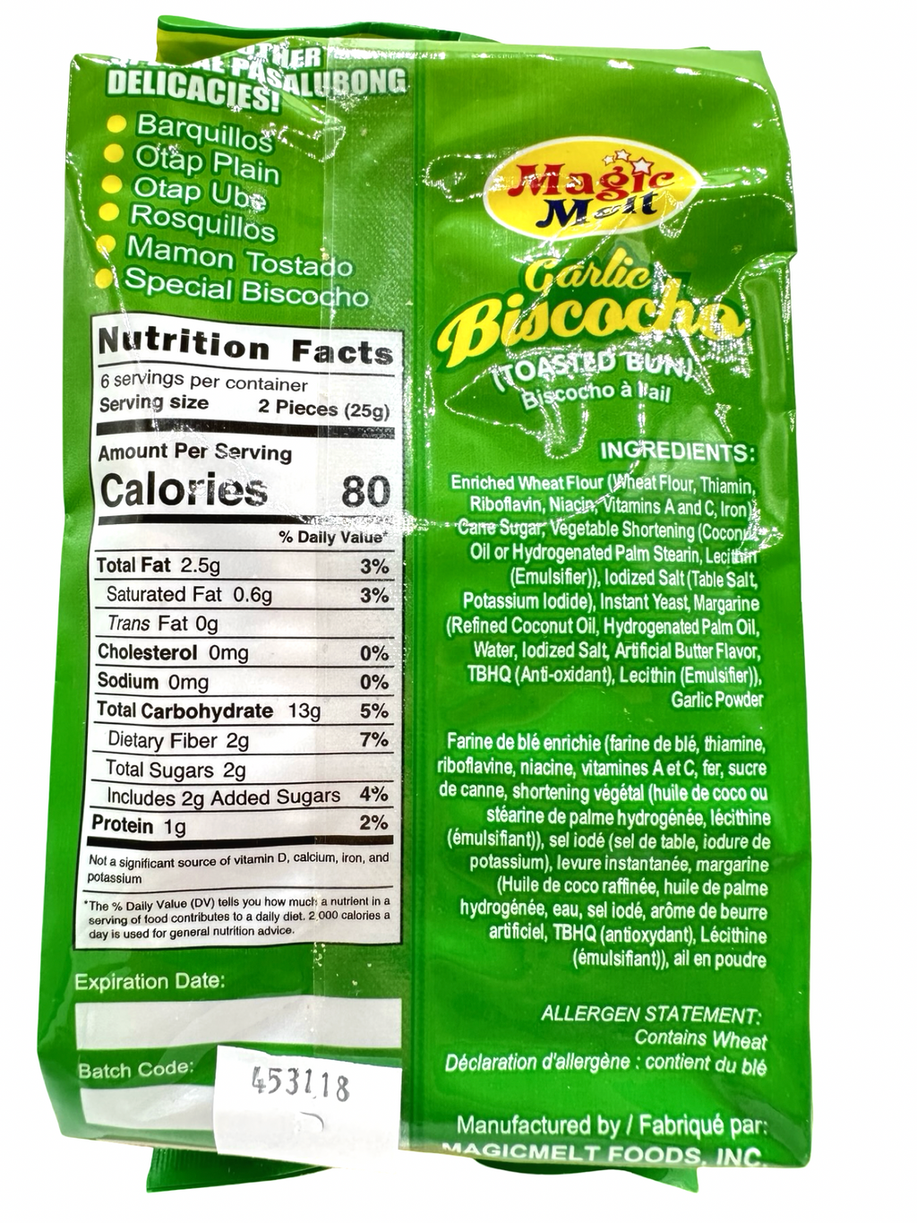 Magic Melt - Garlic Special Biscocho - 150 G