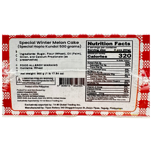 D' Original Tipas - Special Hopia Kundol - 10 Pieces - 450 G