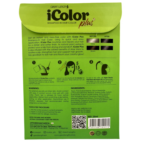 iColor Plus - Shampoo-In Hair Color - Black - 25 ML