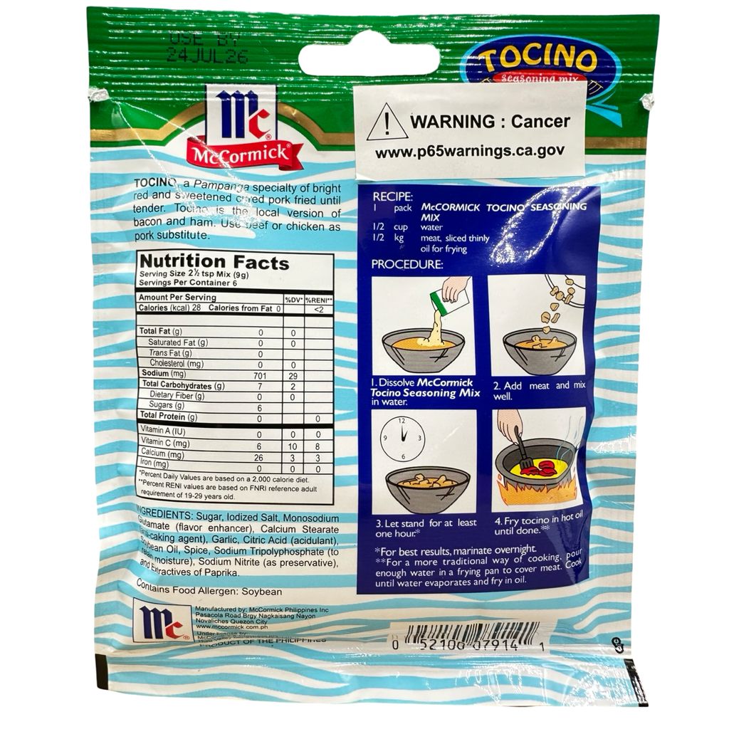 McCormick  Mix Seasoning Tocino Original Flavor - 75 G