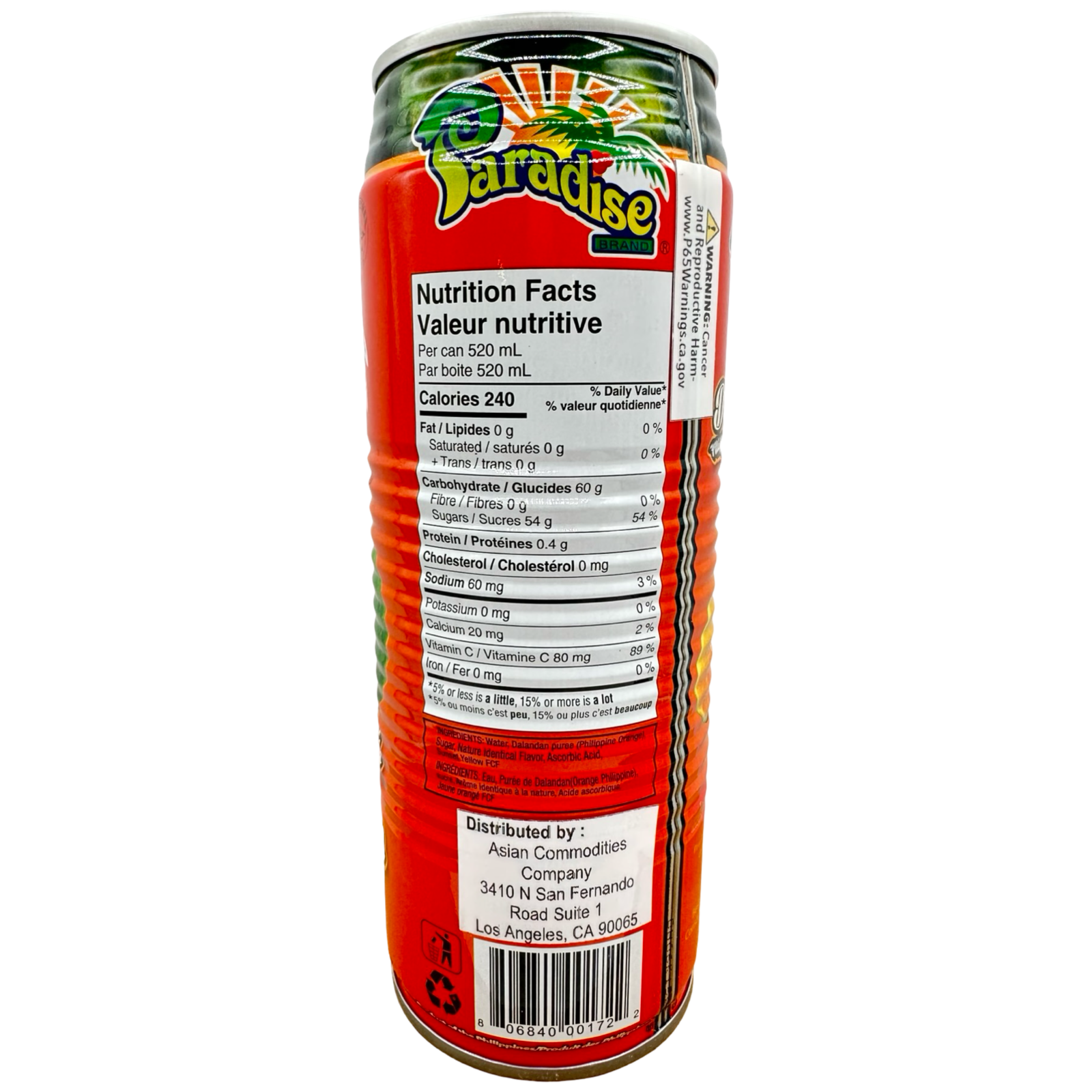 Paradise - Dalandan Drink - 520 ML