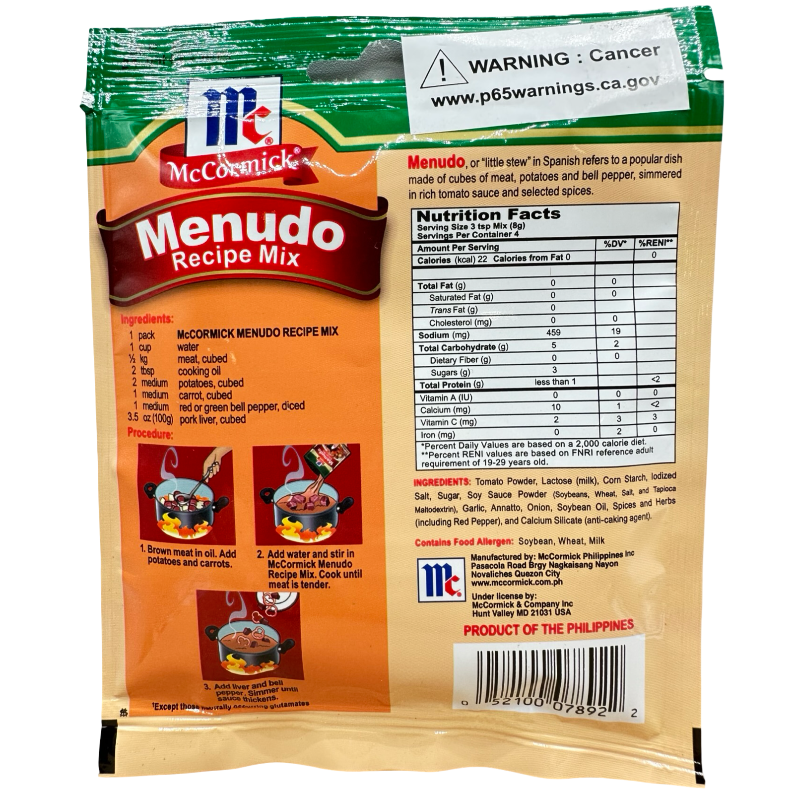 McCormick Mix Menudo - 30 G