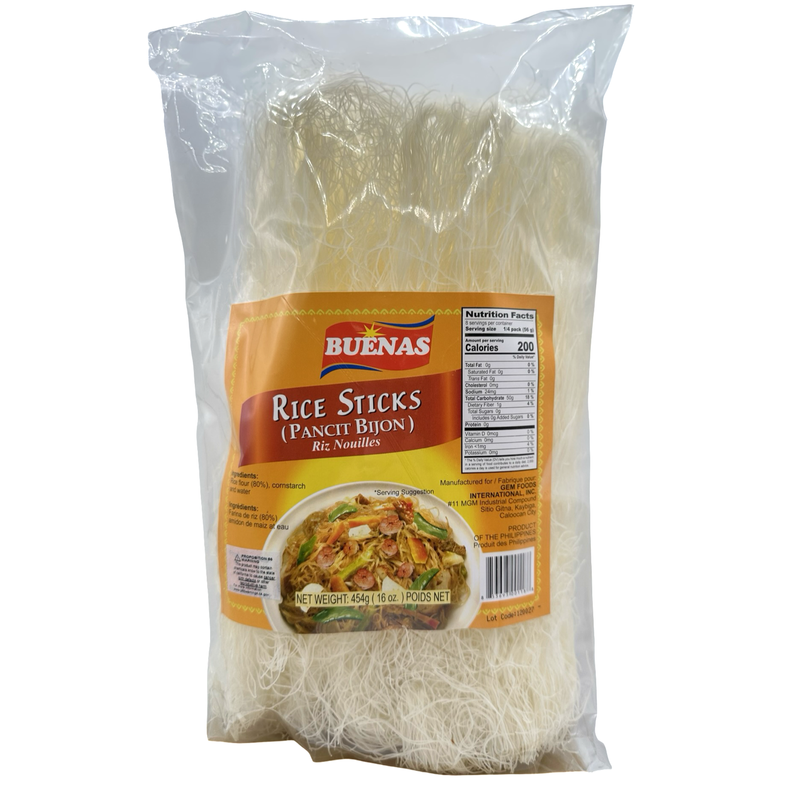 Buenas Rice Sticks (Pancit Bihon) - 16oz