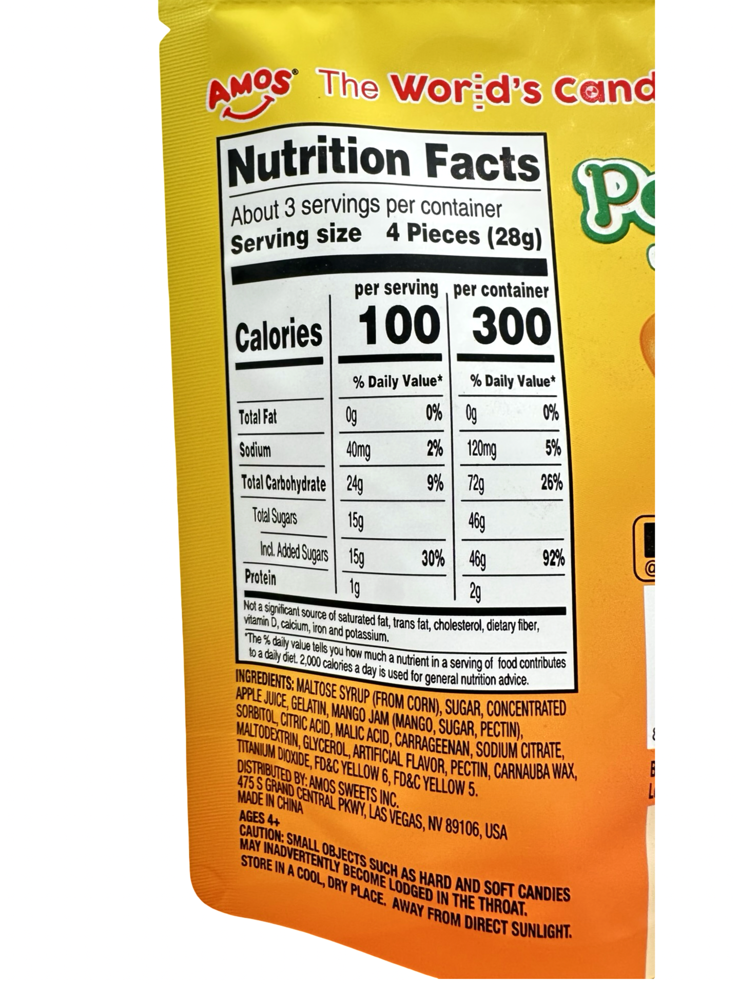 Amos Peelerz Gummy Mango 85g