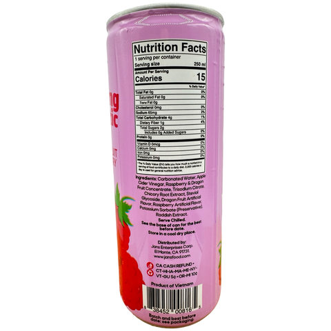 Jans - Sparkling Dragon Fruit & Raspberry Juice (Prebiotic) - 250 ML