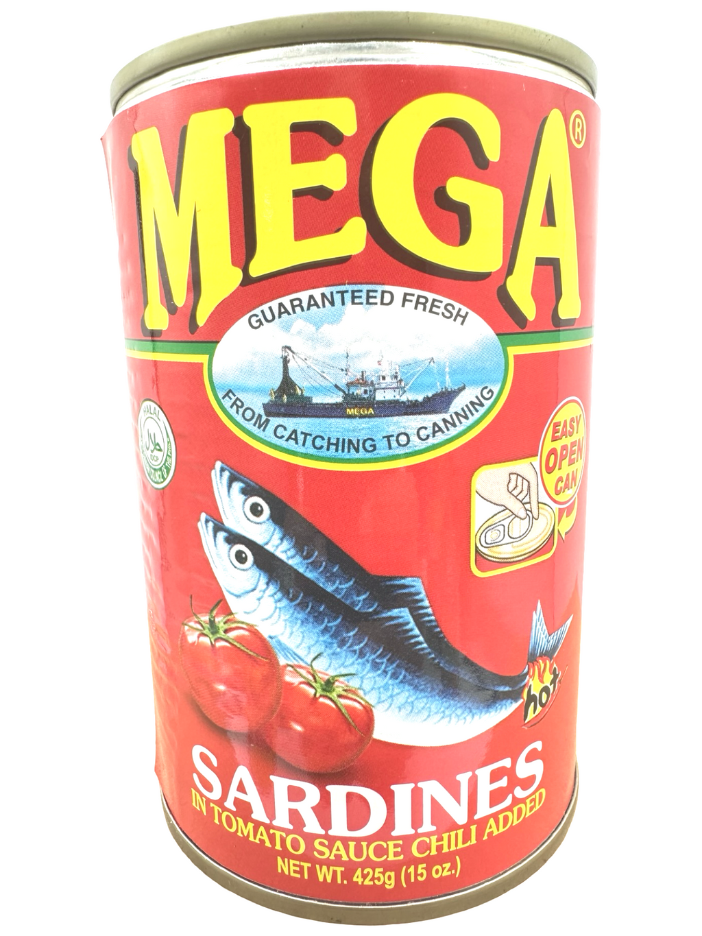 Mega Sardines in Tomato Sauce - Hot (RED) -425 G