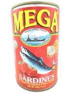 Mega Sardines in Tomato Sauce - Hot (RED) -425 G