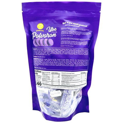 Goldilocks - Polvoron - UBE (Manila Short Bread) - Philippine Shortbread - 15 Pieces - 420 G