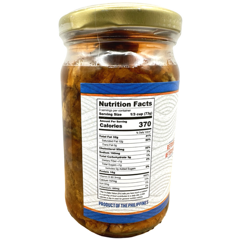 Sarangani Bay - Premium Smoked Bangus in Olive Oil – Spicy - 220 G