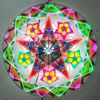 Philippines Christmas Capiz Parol Lantern Star (Tala) - Green/ Red/ Purple- Size 24" / 2 KG / 110 V (ACNative1)