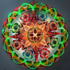 Philippines Christmas Capiz Parol Lantern Star (Tala) - Green/ Red/ White- Size 24" / 2 KG / 110 V (ACTala14)