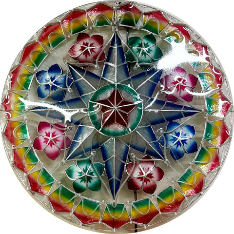 Philippines Christmas Capiz Parol Lantern Star (Tala) - Blue/ Red/ Green/ White - Size 24