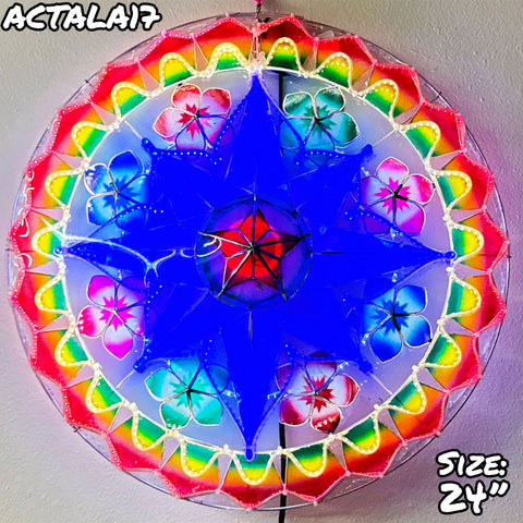 Philippines Christmas Capiz Parol Lantern Star (Tala) - Blue/ Red/ Green/ White - Size 24