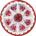 Philippines Christmas Capiz Parol Lantern Star (Tala) - Red/ White- Size 24" / 2 KG / 110 V (ACTala18)
