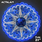 Philippines Christmas Capiz Parol Lantern Star (Tala) - Blue/ White- Size 24" / 2 KG / 110 V (ACTALA19)