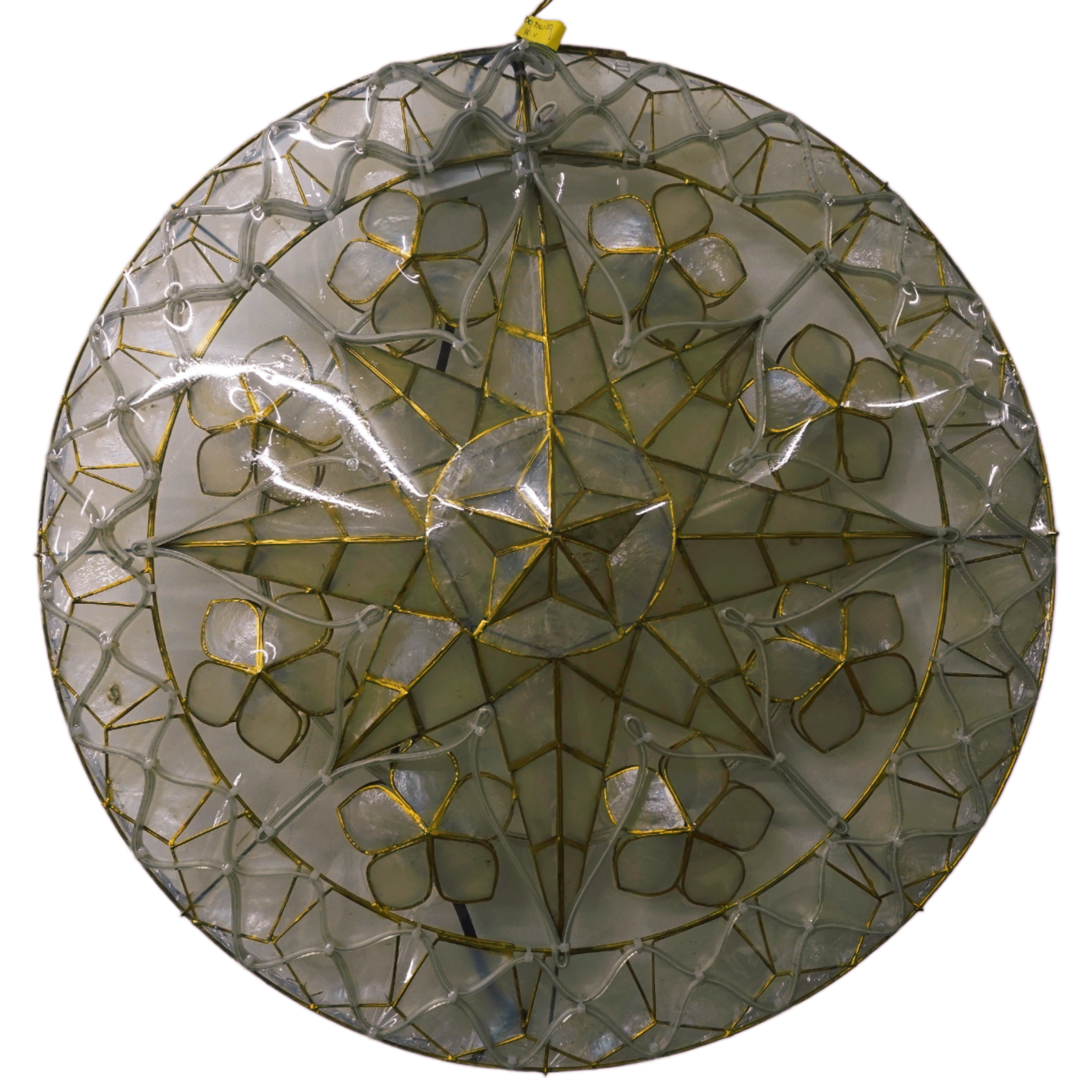 Philippines Christmas Capiz Parol Lantern Star (Tala) - PURPLE ONLY LED Show - Size 24" / 2 KG / 110 V (ACTala20)