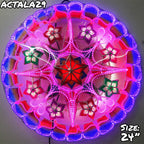 Philippines Christmas Capiz Parol Lantern Star (Tala) - Purple/ Red/ Blue- Size 24" / 2 KG / 110 V (ACTala29)