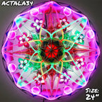 Philippines Christmas Capiz Parol Lantern Star (Tala) - Green/ Red/ Purple- Size 24" / 2 KG / 110 V (ACTala34)