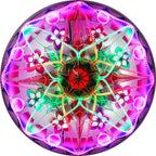 Philippines Christmas Capiz Parol Lantern Star (Tala) - Green/ Red/ Purple- Size 24" / 2 KG / 110 V (ACTala34)