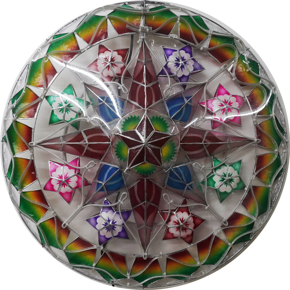 Philippines Christmas Capiz Parol Lantern Star (Tala) - Blue/ Red/ Purple- Size 24" / 2 KG / 110 V (ACTala35)