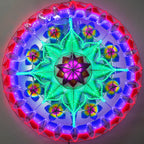 Philippines Christmas Capiz Parol Lantern Star (Tala) - Green/ Blue/ Red- Size 24" / 2 KG / 110 V (ACTala4)