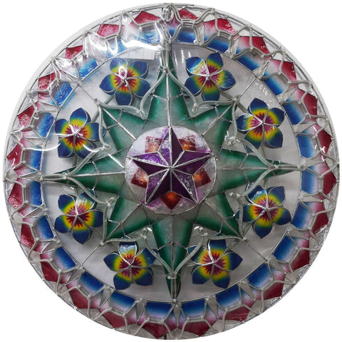 Philippines Christmas Capiz Parol Lantern Star (Tala) - Green/ Blue/ Red- Size 24