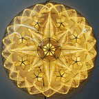 Philippines Christmas Capiz Parol Lantern Star (Tala) - WHITE ONLY LED Show - Size 24" / 2 KG / 110 V (ACTala6)