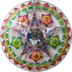 Philippines Christmas Capiz Parol Lantern Star (Tala) - Green/ Red/ Purple- Size 24" / 2 KG / 110 V (ACNative1)