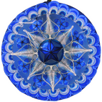 Philippines Christmas Capiz Parol Lantern Star (Tala) - Blue/ White- Size 24" / 2 KG / 110 V (ACTALA19)