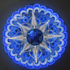 Philippines Christmas Capiz Parol Lantern Star (Tala) - Blue/ White- Size 24" / 2 KG / 110 V (ACTALA19)