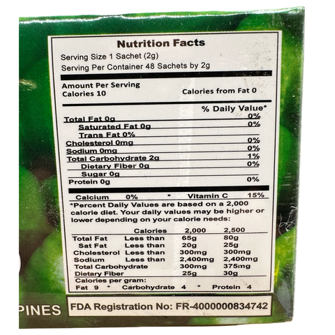 Juan - Powder Calamansi Philippine Lemon - 48 Sachets - 96 G