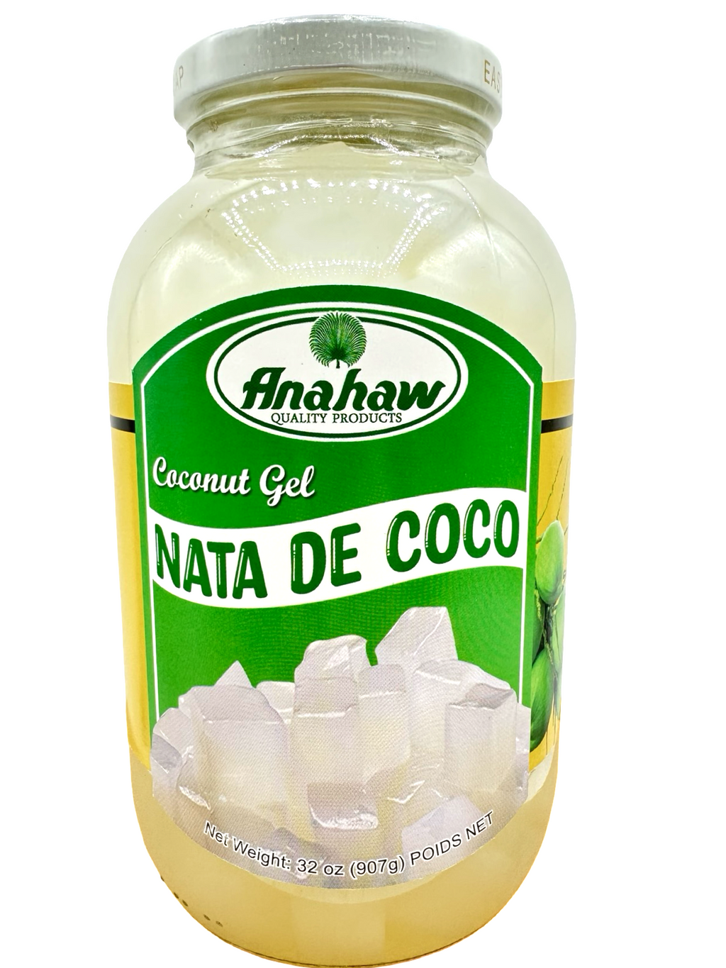 Anahaw - Nata De Coco - Coconut Gel in Syrup White - 32 OZ