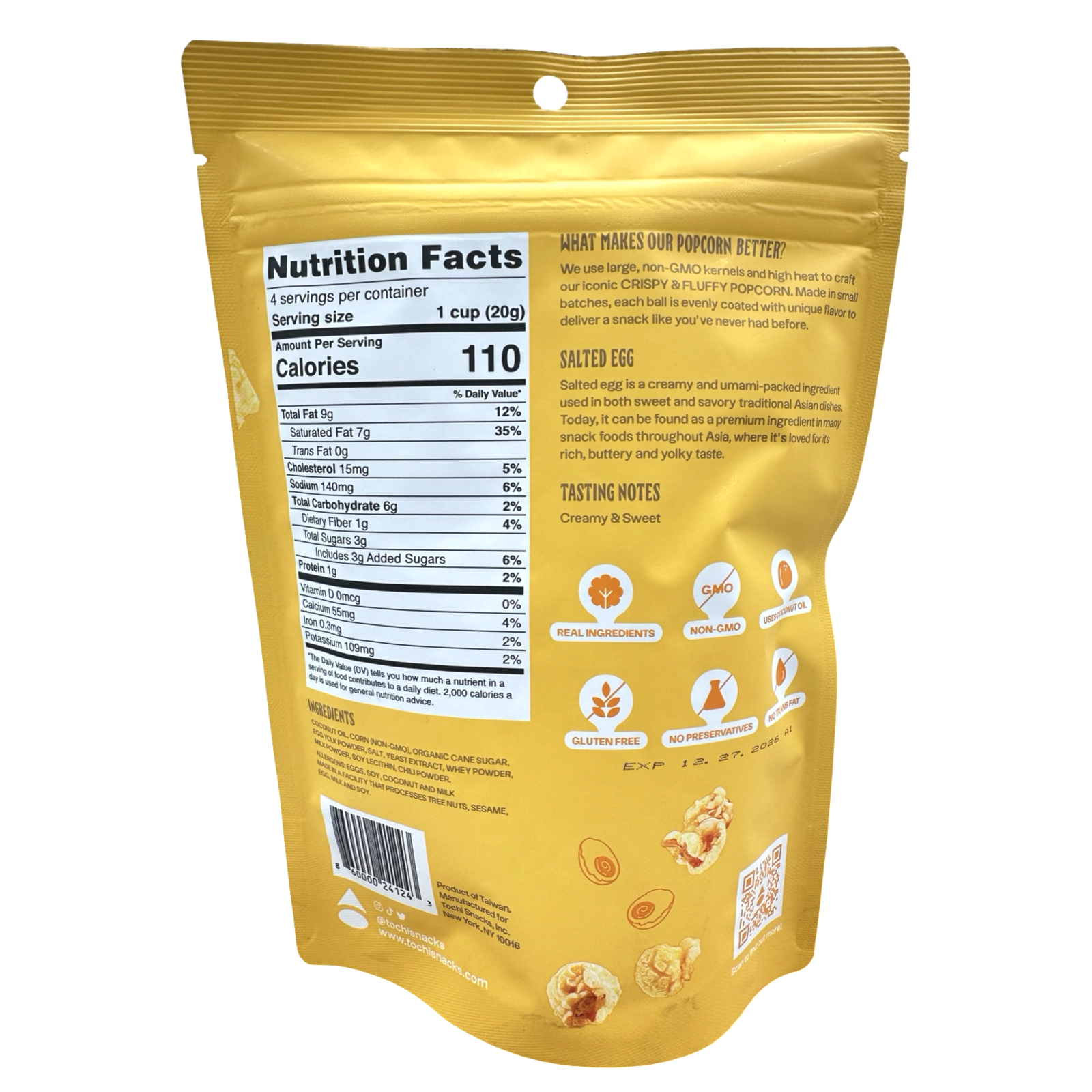 Tochi - Popcorn Salted Egg - 2.8 OZ