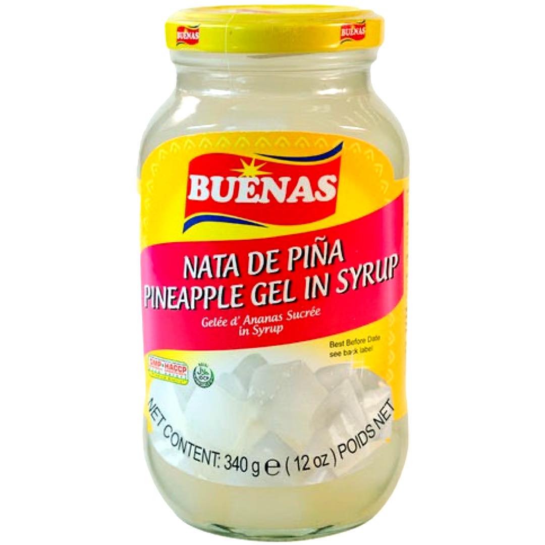 Buenas - Nata De Pina - Pineapple Gel in Syrup - 12 OZ