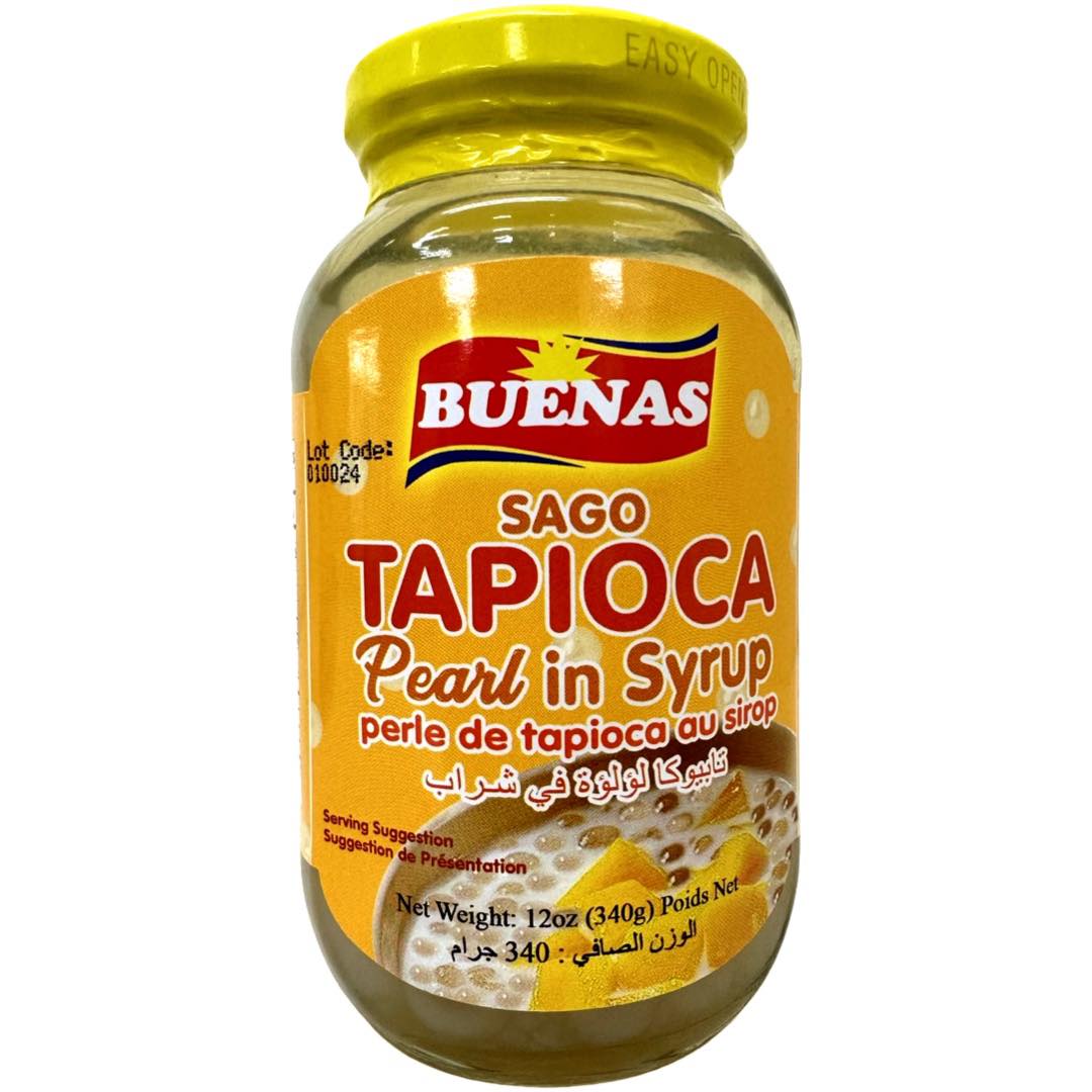 Buenas - Sago - Tapioca Pearl in Syrup - 12 OZ