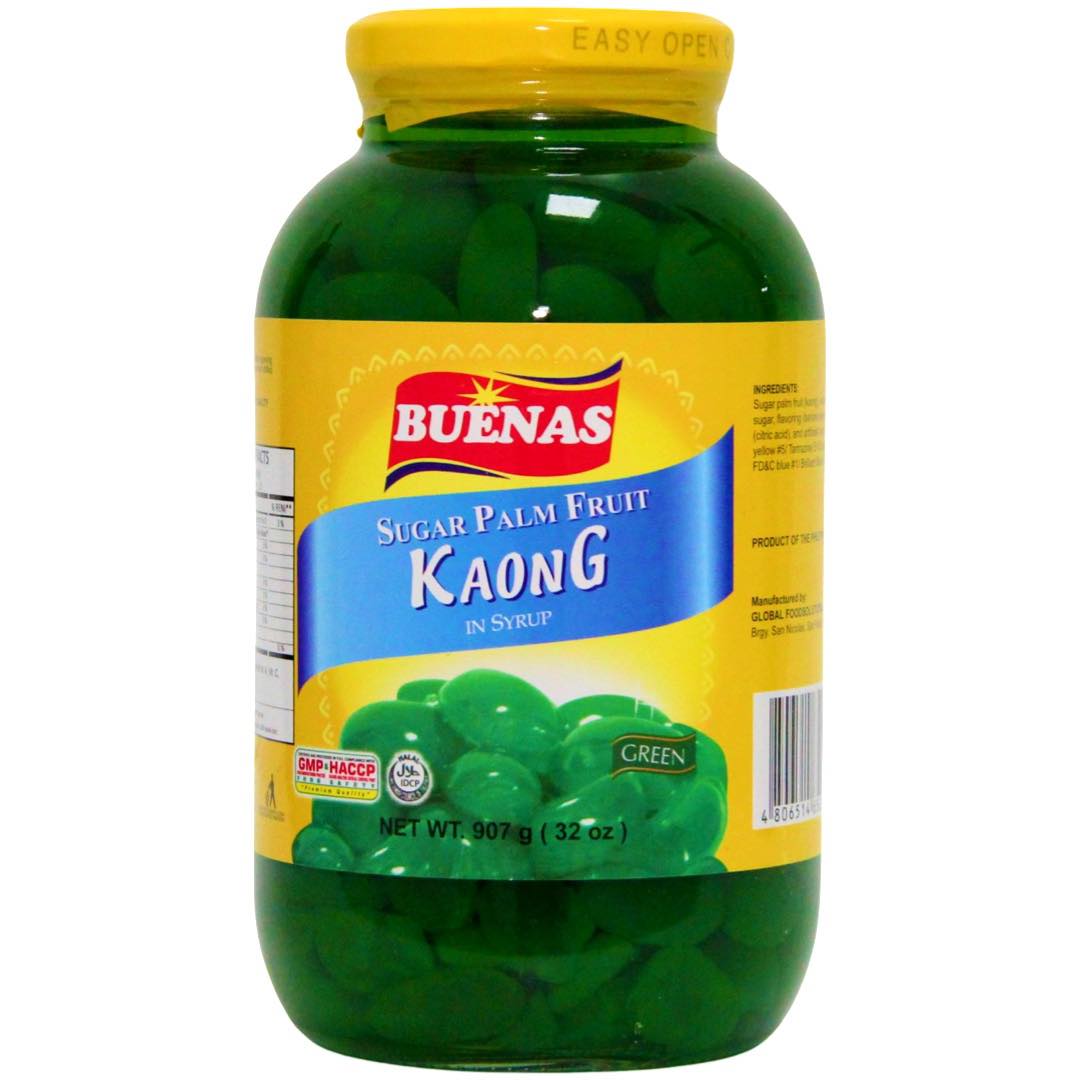 Buenas - Sugar Palm Fruit in Syrup - Kaong - Green - 32 OZ