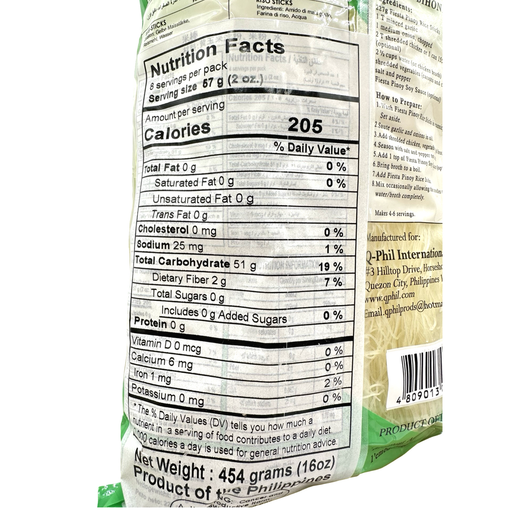 Fiesta Pinoy - Rice Noodles (Pancit Bihon) - 454 G