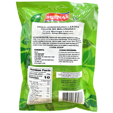 Buenas - Dried Horse Radish -  15 G
