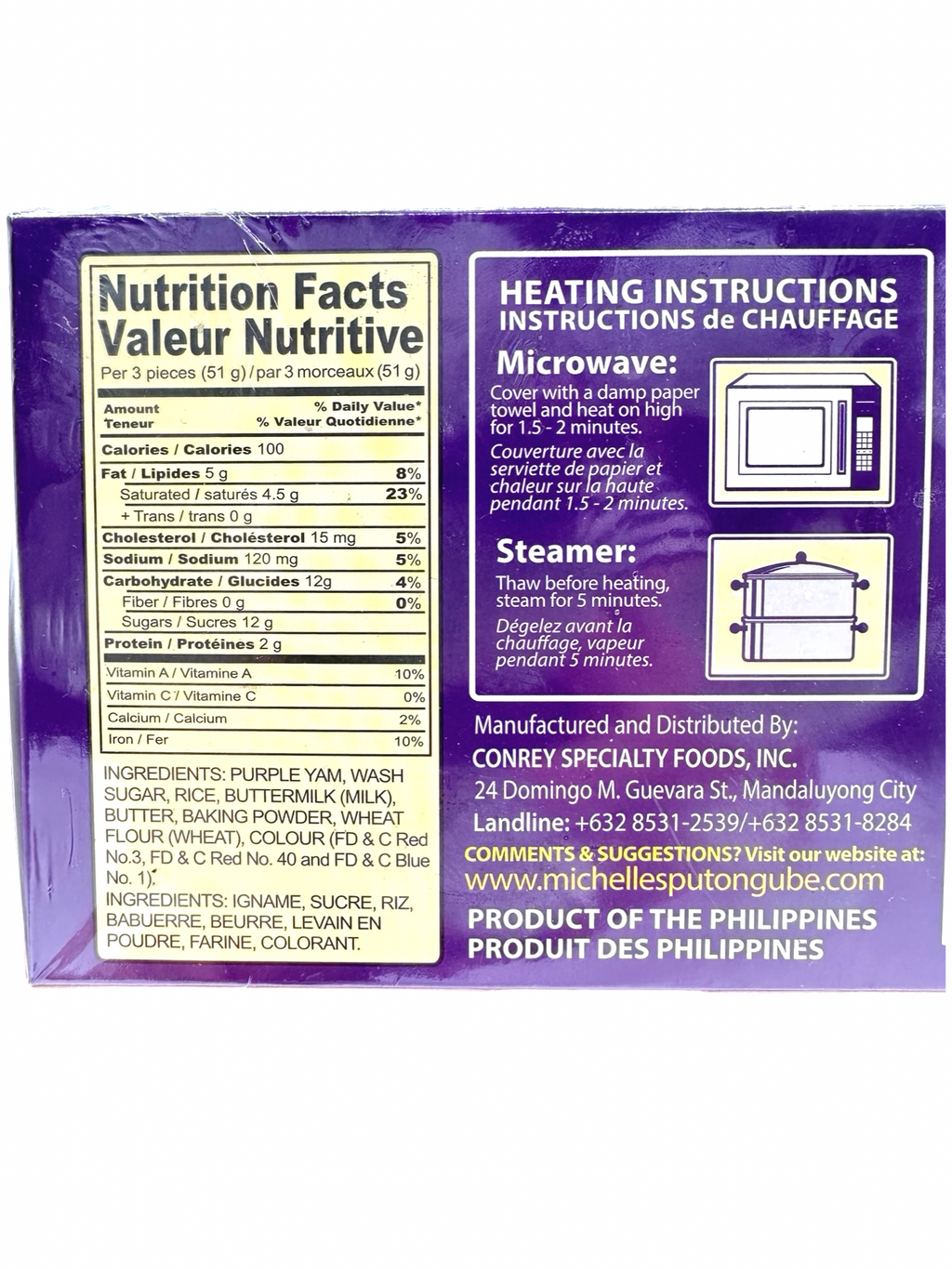 Michelle's - Putong Ube (Box) - 209 G