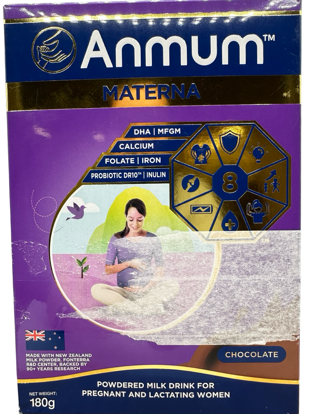 Anmum Materna - Chocolate Flavor - Powdered Milk Drink For Pregnant and Lactating Women - 180 G