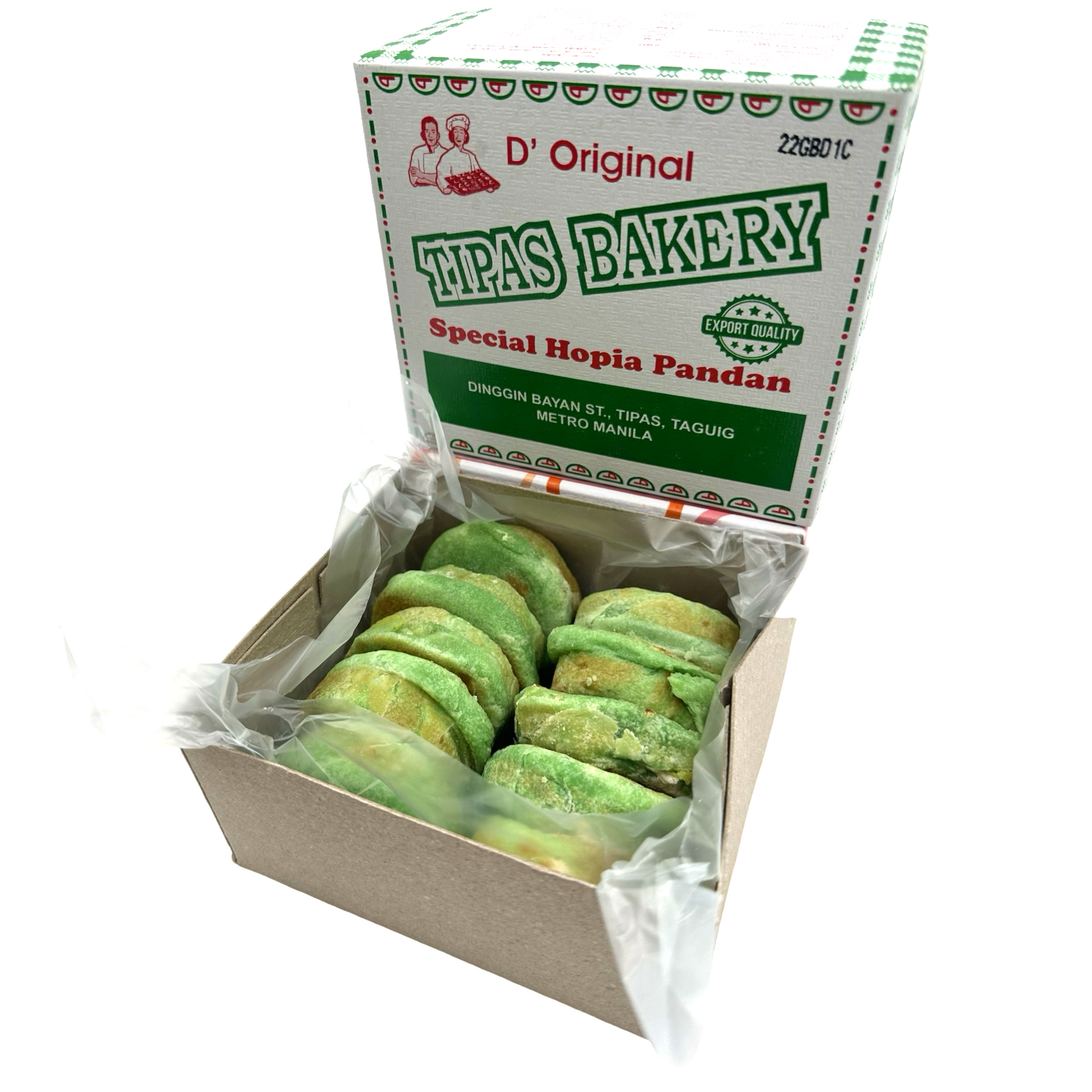 D' Original Tipas - Special Hopia Pandan - 10 Pieces - 450 G