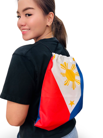 PHILIPPINES Flag Drawstring Backpack Bag -  41cm X 32cm