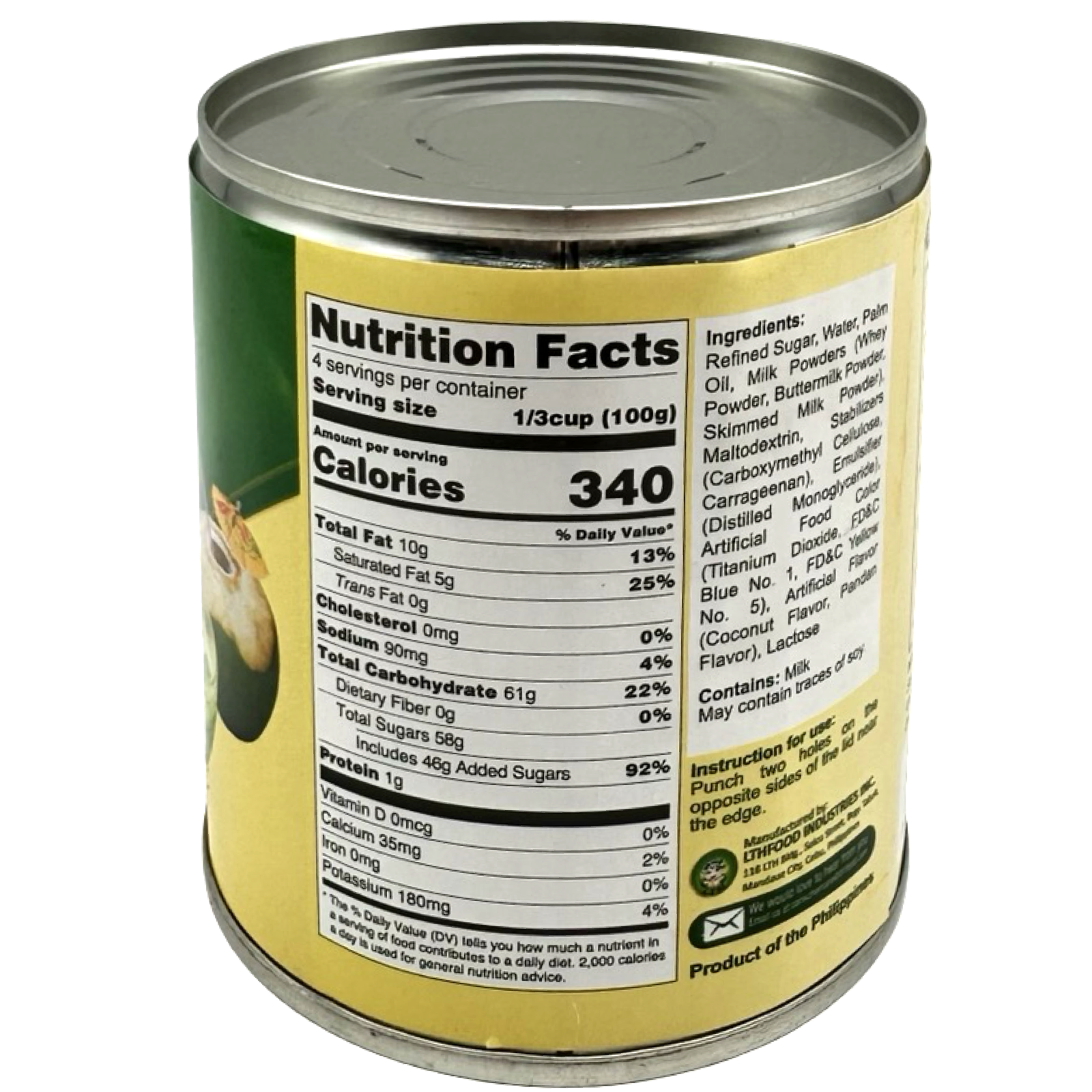 Jersey - Buko Pandan (Coconut Pandan) - Sweetened Condensed Creamer - 390 G