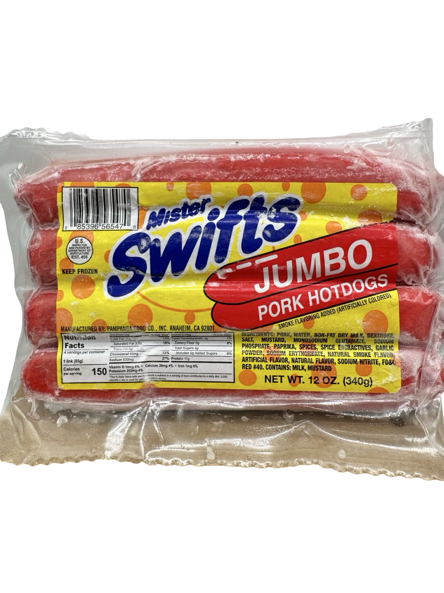 Swift Jumbo Pork Hotdog - 12 oz