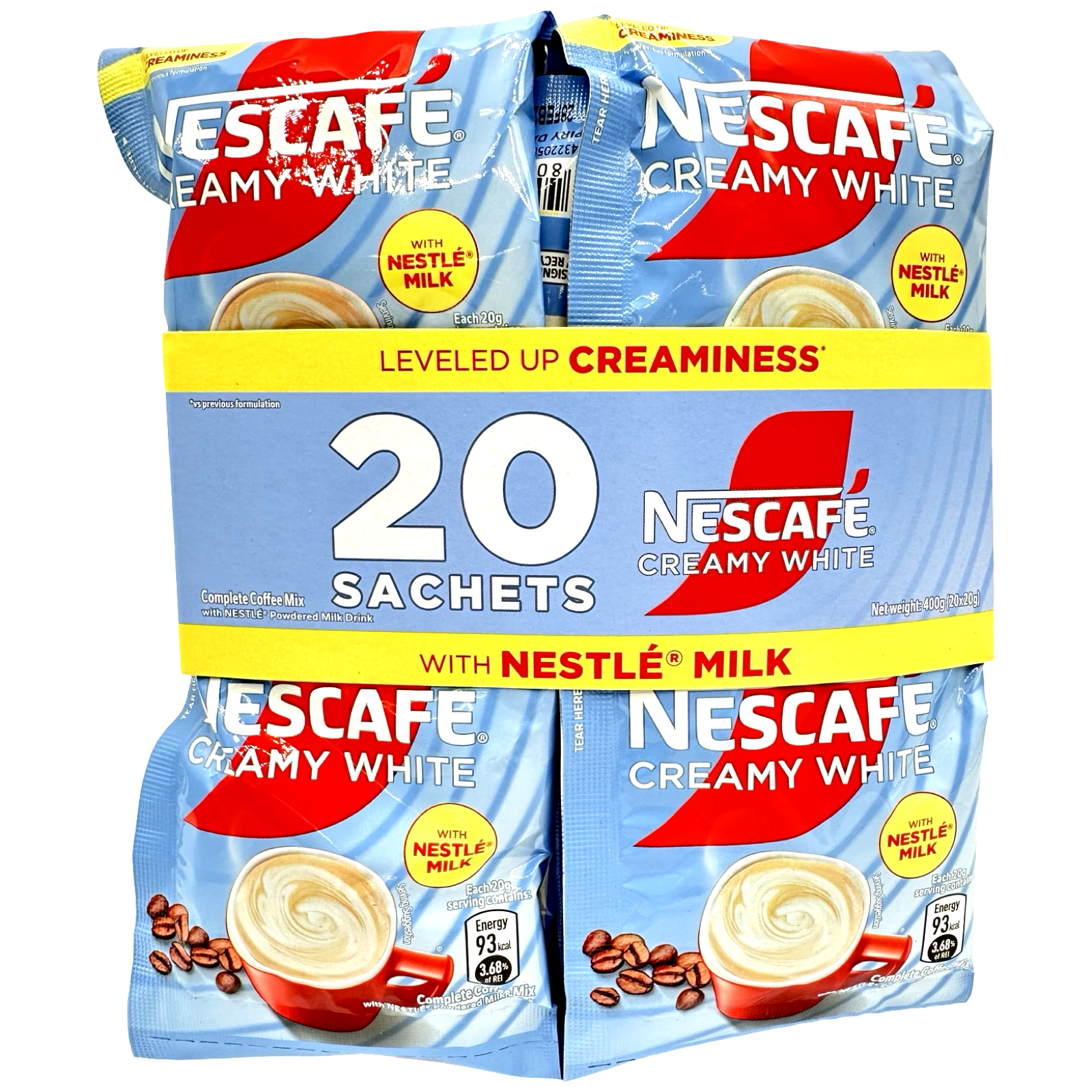 Nescafe - Creamy White with Nestle Milk Drink - 20 Pack Sachet Servings - 400 G